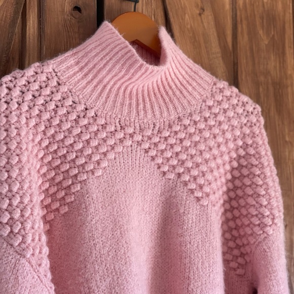 Free People Bradley Turtleneck Pullover Sweater Pink - Picture 5 of 7